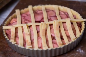 placintă cu pere, rozmarin și vin roșu